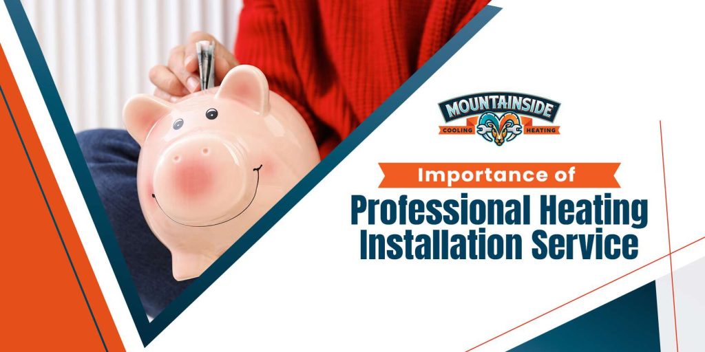 importance of professional heating installation services blog title with pink piggy bank